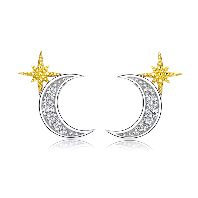 (afbeelding voor) Pandora Style maanlicht Oorknopjes - SCE729
