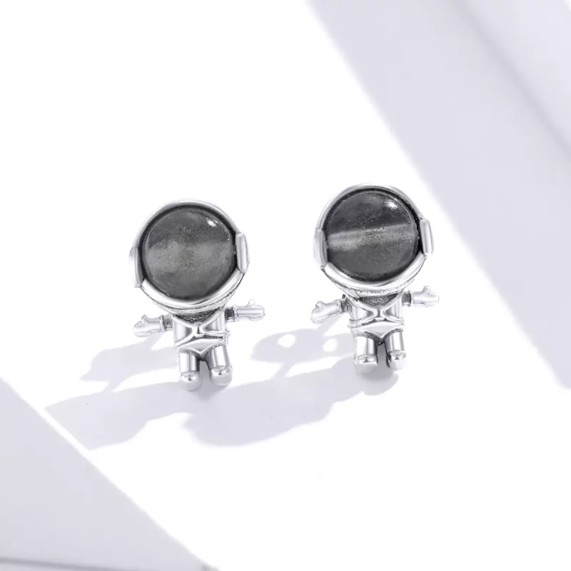 (afbeelding voor) Pandora Style Maansteen Astronaut Oorknopjes - SCE871 - Bekijken 2
