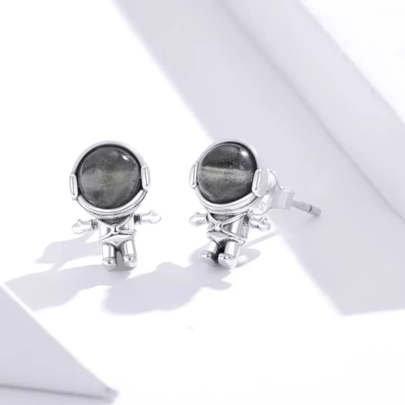 (afbeelding voor) Pandora Style Maansteen Astronaut Oorknopjes - SCE871 - Bekijken 3