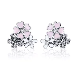 Pandora Style Madeliefjes En Kersenbloesems Oorknopjes - SCE400 (afbeelding voor) Pandora Style Madeliefjes En Kersenbloesems Oorknopjes - SCE400