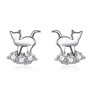 (afbeelding voor) Pandora Style Miauw ster Oorknopjes - SCE537
