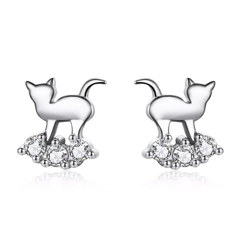(afbeelding voor) Pandora Style Miauw ster Oorknopjes - SCE537