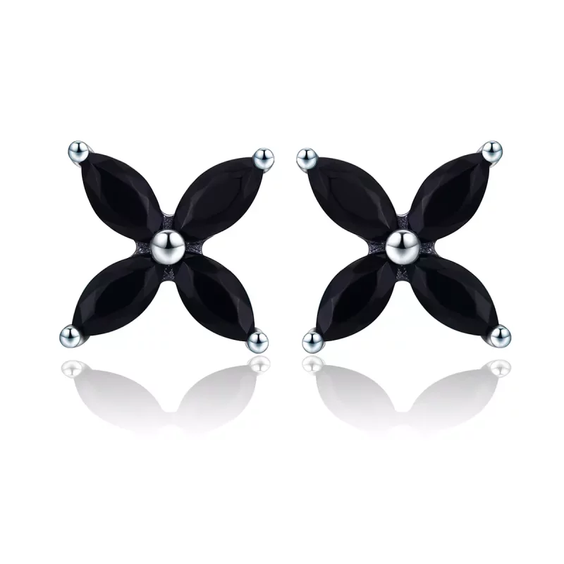 (afbeelding voor) Pandora Style Moderne modieuze bloem Oorknopjes - SCE362