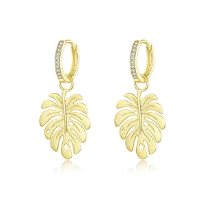(afbeelding voor) Pandora Style Monstera Blad Oorhangers - BSE223