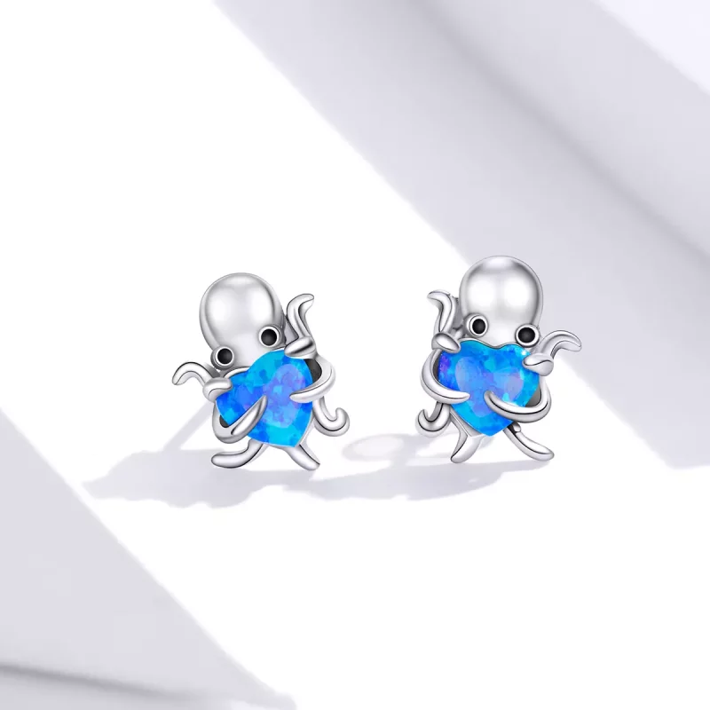 (afbeelding voor) Pandora Style Mooie Octopus Oorknopjes - SCE881 - Bekijken 2