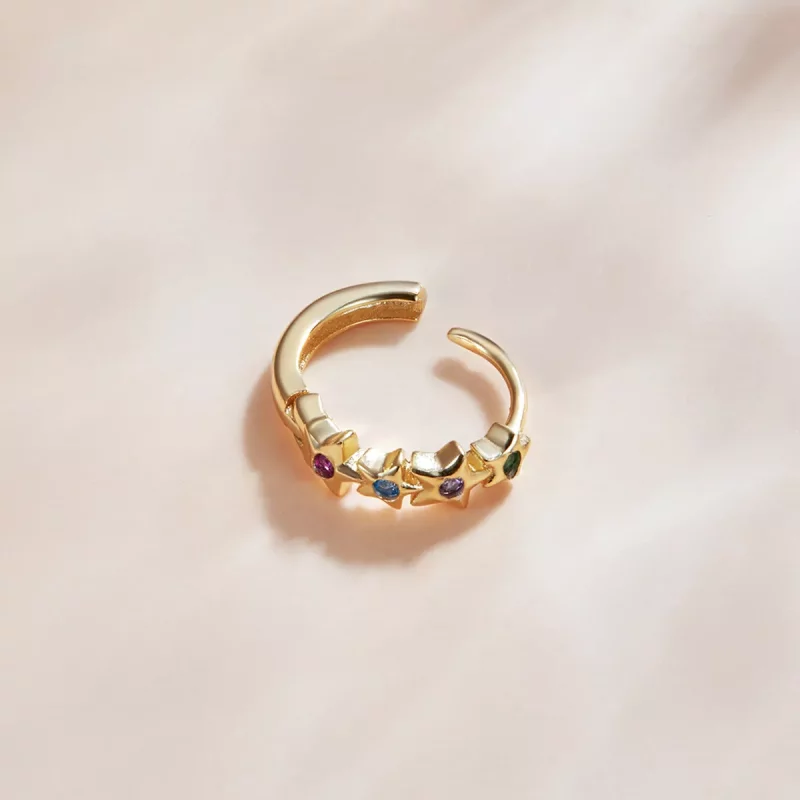 (afbeelding voor) Pandora Style Mysterieus Spanje Pentagram Oorringen - SCE1151 - Bekijken 3