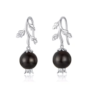 Pandora Style Mysterieuze Granaat Oorhangers - BSE395 (afbeelding voor) Pandora Style Mysterieuze Granaat Oorhangers - BSE395