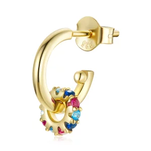 Pandora Style Mysterieuze kleurrijke cirkel van Spanje Oorringen - SCE1148 (afbeelding voor) Pandora Style Mysterieuze kleurrijke cirkel van Spanje Oorringen - SCE1148