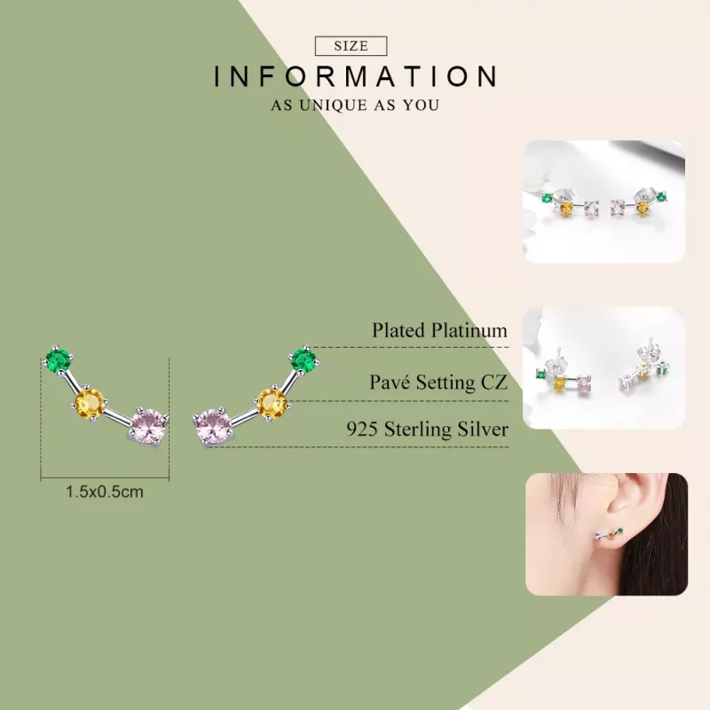 (afbeelding voor) Pandora Style Neon Oorknopjes - SCE495 - Bekijken 3