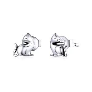 Pandora Style ondeugende kat Oorknopjes - SCE832 (afbeelding voor) Pandora Style ondeugende kat Oorknopjes - SCE832