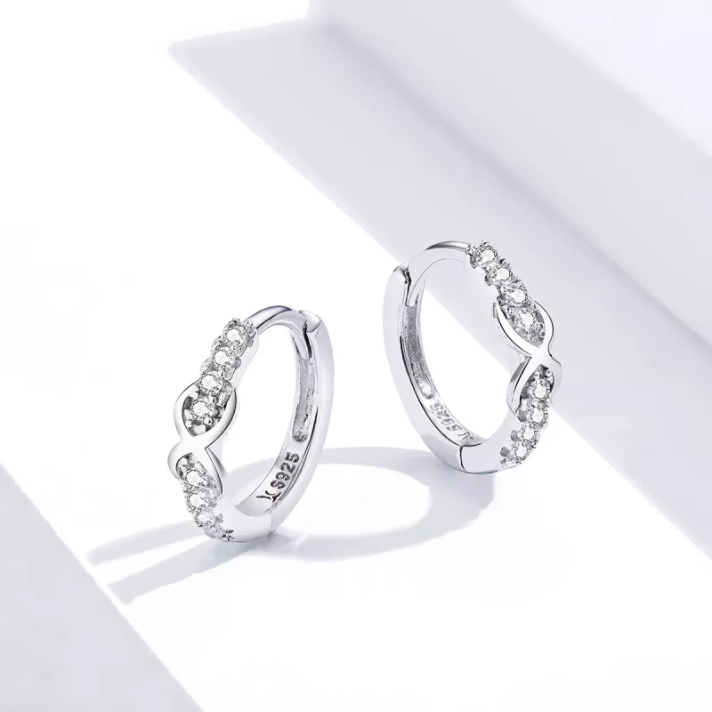 (afbeelding voor) Pandora Style Oneindigheidssymbool Oorringen - SCE872 - Bekijken 3