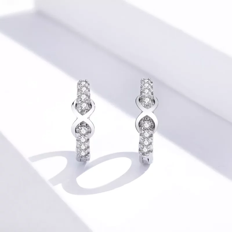 (afbeelding voor) Pandora Style Oneindigheidssymbool Oorringen - SCE872 - Bekijken 4