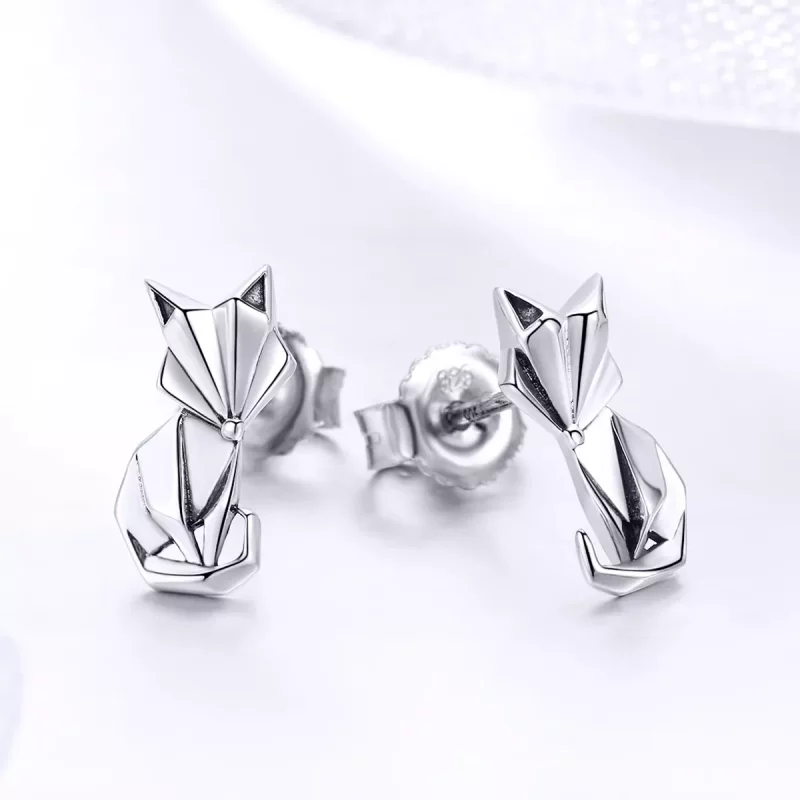 (afbeelding voor) Pandora Style Origami Vos Oorknopjes - SCE526 - Bekijken 3