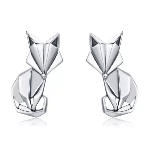 (afbeelding voor) Pandora Style Origami Vos Oorknopjes - SCE526