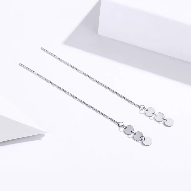 (afbeelding voor) Pandora Style Pailletten Oorhangers - SCE687 - Bekijken 4