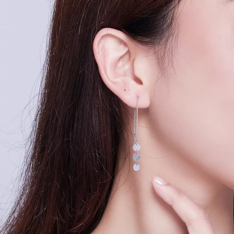 (afbeelding voor) Pandora Style Pailletten Oorhangers - SCE687 - Bekijken 5