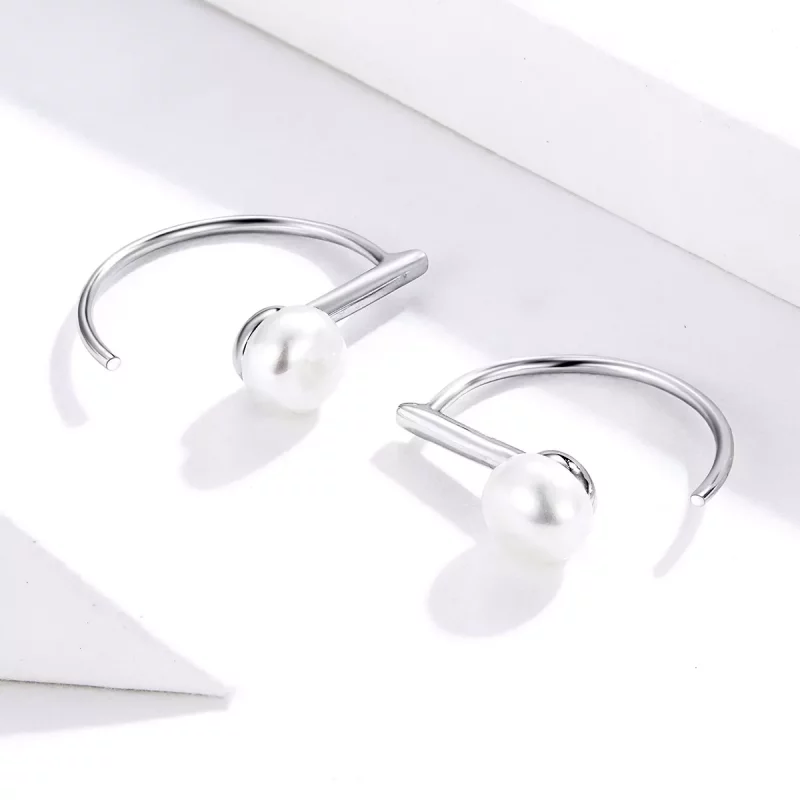 (afbeelding voor) Pandora Style Parel Oorhangers - SCE604-A - Bekijken 2