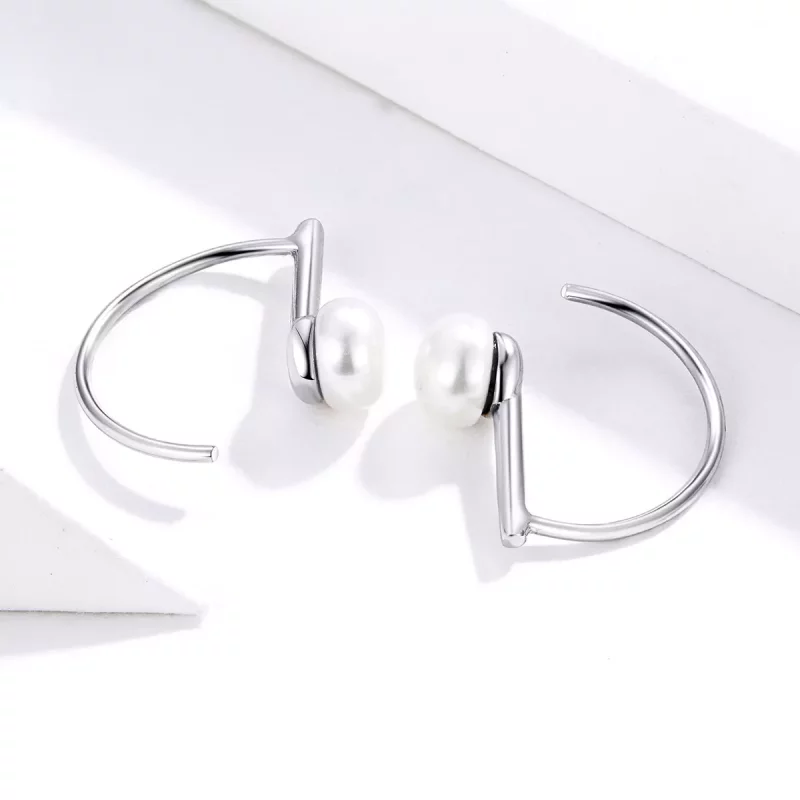 (afbeelding voor) Pandora Style Parel Oorhangers - SCE604-A - Bekijken 3