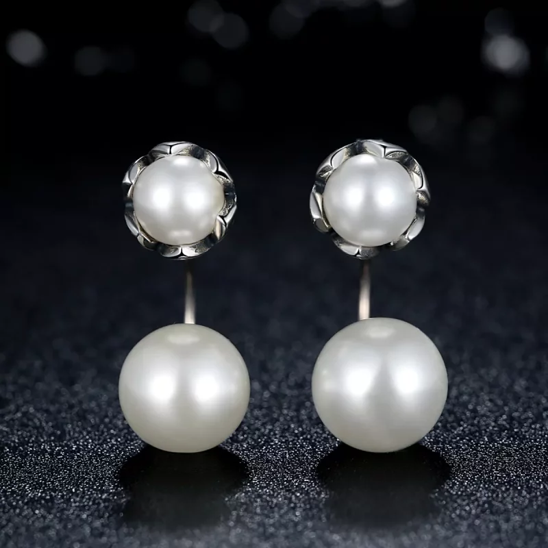 (afbeelding voor) Pandora Style Parel Oorknopjes - SCE002 - Bekijken 2