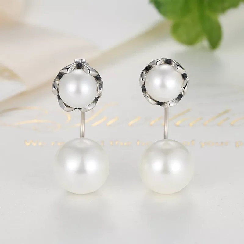 (afbeelding voor) Pandora Style Parel Oorknopjes - SCE002 - Bekijken 3