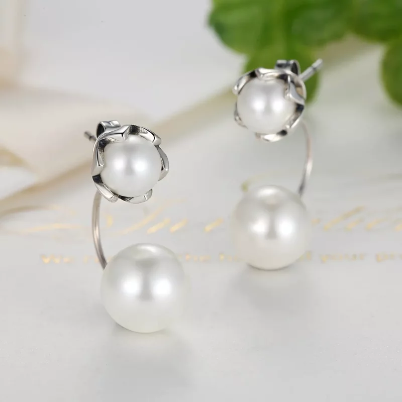 (afbeelding voor) Pandora Style Parel Oorknopjes - SCE002 - Bekijken 4