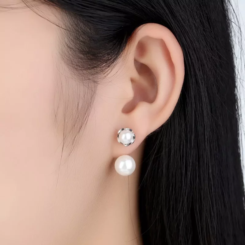 (afbeelding voor) Pandora Style Parel Oorknopjes - SCE002 - Bekijken 5