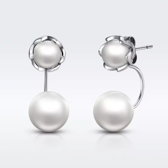 (afbeelding voor) Pandora Style Parel Oorknopjes - SCE002