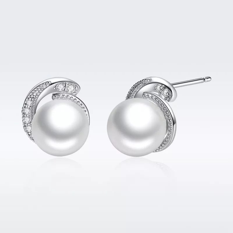 (afbeelding voor) Pandora Style Parel Oorknopjes - SCE021 - Bekijken 2