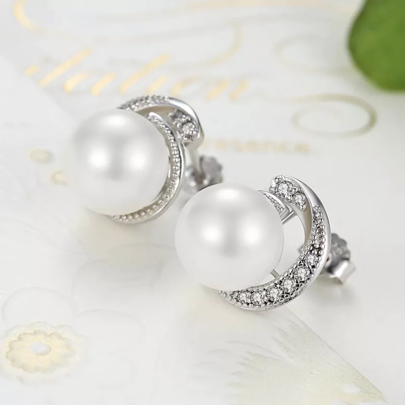 (afbeelding voor) Pandora Style Parel Oorknopjes - SCE021 - Bekijken 6