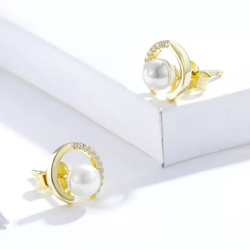 (afbeelding voor) Pandora Style Parel Oorknopjes - SCE802 - Bekijken 3