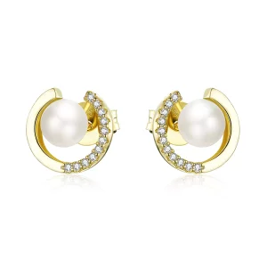 (afbeelding voor) Pandora Style Parel Oorknopjes - SCE802