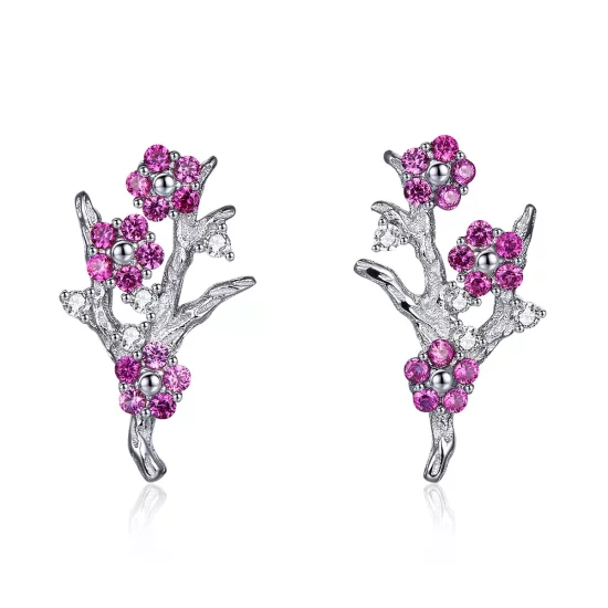 (afbeelding voor) Pandora Style Perzik bloesem Oorknopjes - BSE040