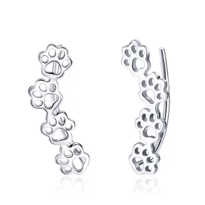 (afbeelding voor) Pandora Style Pootpad Oorknopjes - SCE430