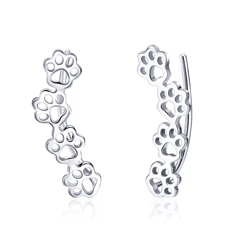 (afbeelding voor) Pandora Style Pootpad Oorknopjes - SCE430