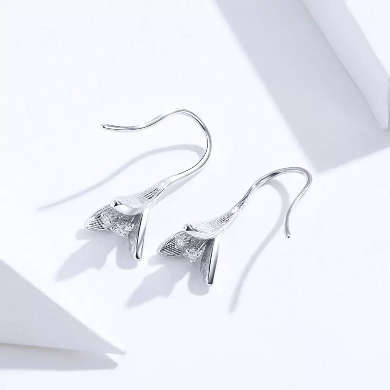 (afbeelding voor) Pandora Style Poëtische bloemen Oorhangers - SCE820 - Bekijken 4