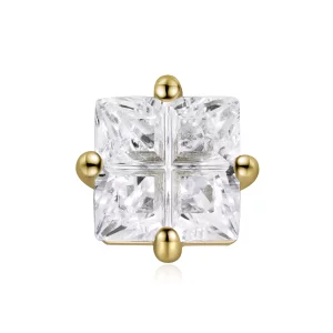 (afbeelding voor) Pandora Style Prinses Vierkant Zirkonium Oorknopjes - SCE1090
