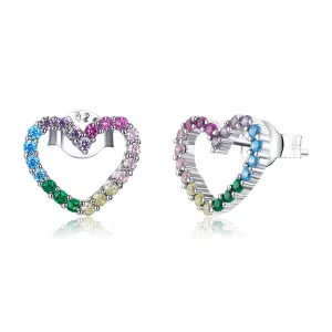 Pandora Style Regenboog Harten Oorknopjes - SCE891 (afbeelding voor) Pandora Style Regenboog Harten Oorknopjes - SCE891