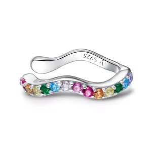 Pandora Style Regenboog Oorclip - SCE894 (afbeelding voor) Pandora Style Regenboog Oorclip - SCE894
