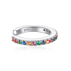 Pandora Style Regenboog Oorclip - SCE993-A (afbeelding voor) Pandora Style Regenboog Oorclip - SCE993-A