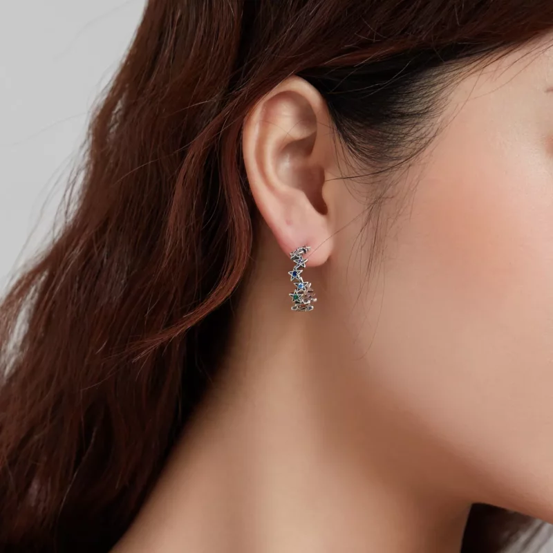 (afbeelding voor) Pandora Style Regenboog Sterren Oorknopjes - SCE1082 - Bekijken 6