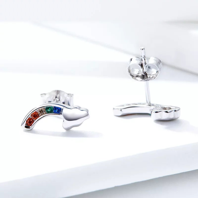 (afbeelding voor) Pandora Style Regenboogbrug Oorknopjes - SCE500 - Bekijken 3