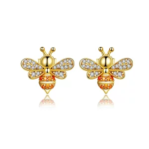 (afbeelding voor) Pandora Style Reiki Bij Oorknopjes - SCE344-B