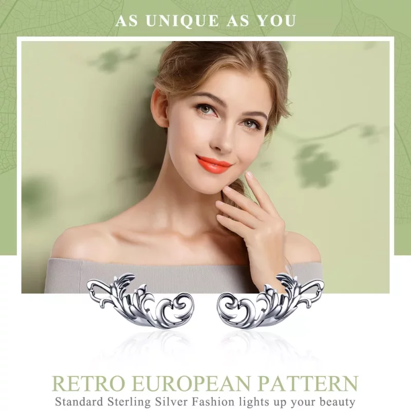 (afbeelding voor) Pandora Style Retro Europese bloem Oorknopjes - SCE580 - Bekijken 2