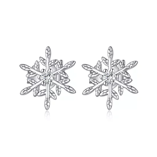 (afbeelding voor) Pandora Style Romantische sneeuwvlokken Oorknopjes - BSE424