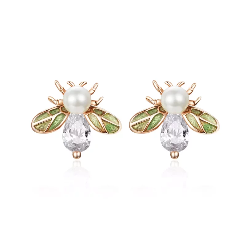 (afbeelding voor) Pandora Style Rose Bij Oorknopjes - SCE643
