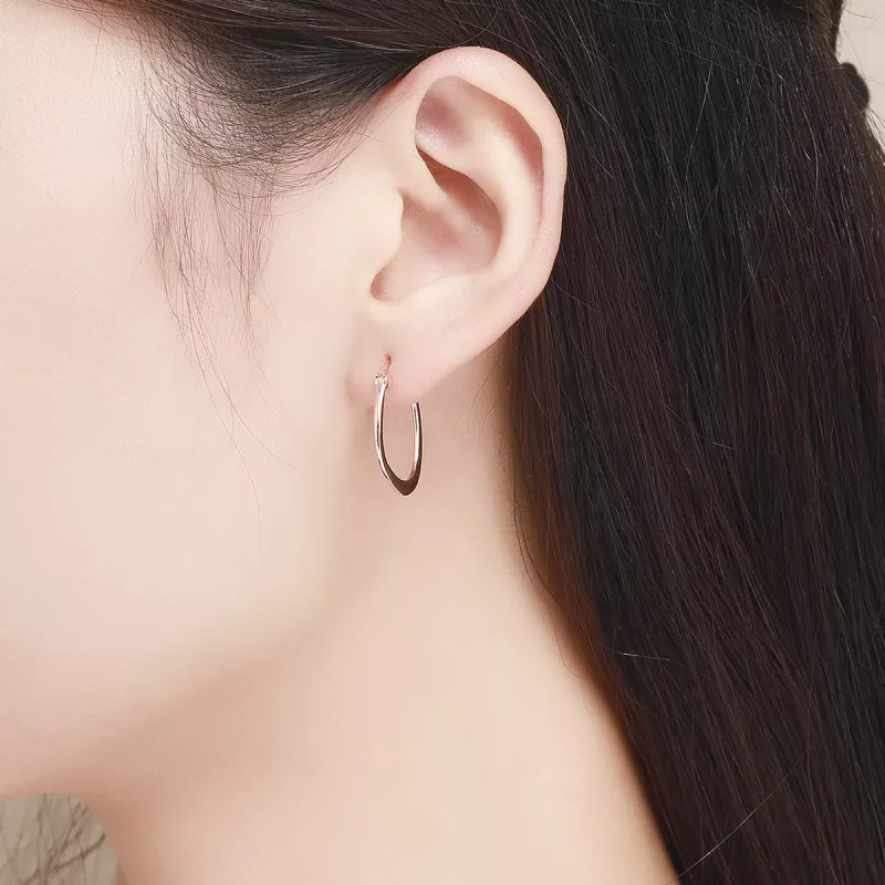 (afbeelding voor) Pandora Style Rose Eenvoudig Oorringen - SCE478 - Bekijken 5