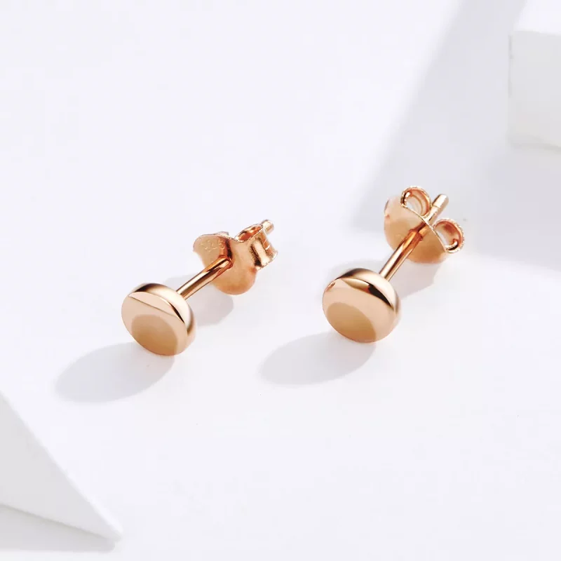 (afbeelding voor) Pandora Style Rose Eenvoudige Boon Oorknopjes - SCE705-C - Bekijken 2