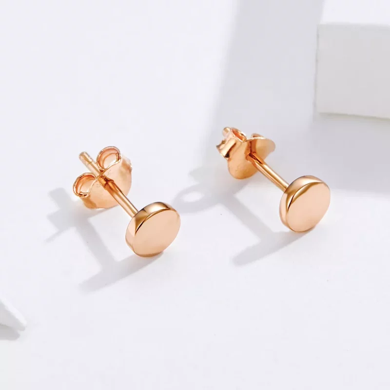 (afbeelding voor) Pandora Style Rose Eenvoudige Boon Oorknopjes - SCE705-C - Bekijken 4