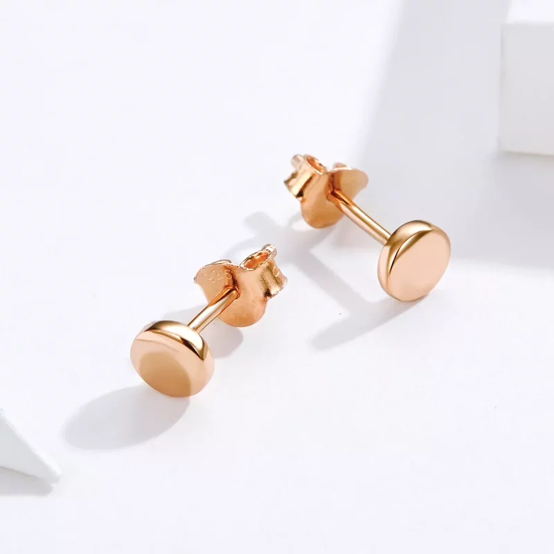 (afbeelding voor) Pandora Style Rose Eenvoudige Boon Oorknopjes - SCE705-C - Bekijken 5