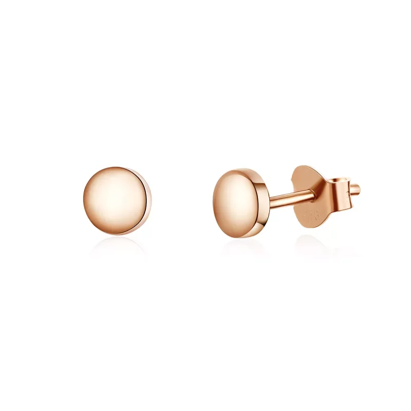 (afbeelding voor) Pandora Style Rose Eenvoudige Boon Oorknopjes - SCE705-C